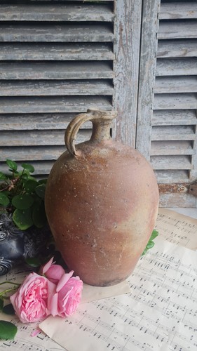 Ancien gros pot gres beige - ancien,