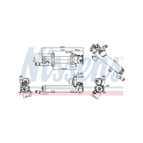 Nissan egr radiator cooler - nissan,