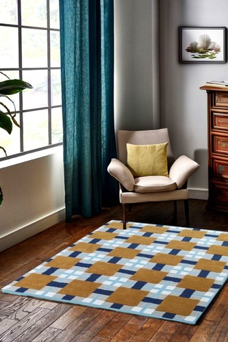 Tapis laine géométrique - tapis,