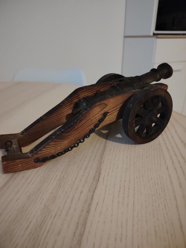 Jouet miniature canon - , bois