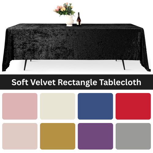 Nappe rectangulaire velours - nappe,