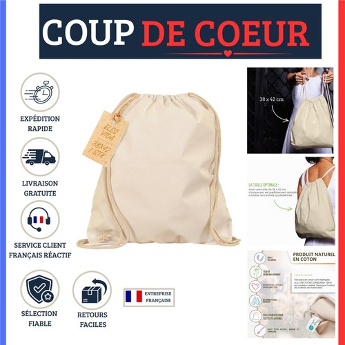 Sac sport coton - sport, écru
