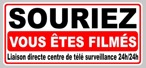 Autocollant video surveillance - autocollant,