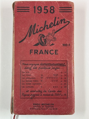 Guide rouge michelin 1958 - guide,