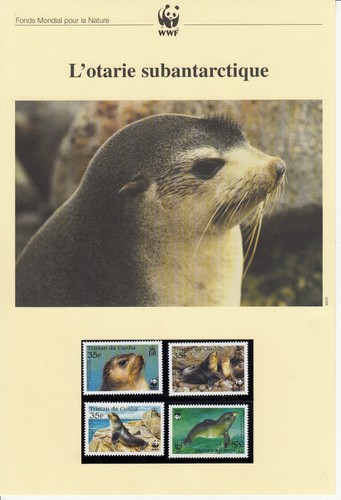 Timbres stamps wwf otarie - timbres, sea