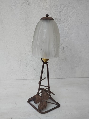 Lampe art déco fer forgé - lampe,