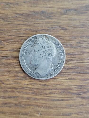 Belgique pièce argent - de, 1/2