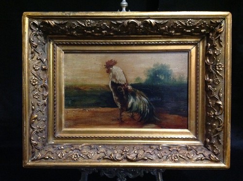 Tableau ancien huile - sur, bois