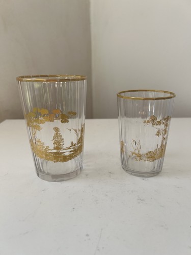 Ancien gobelets verres - gobelets, cristal