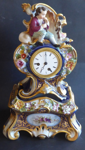 Pendule porcelaine jacob - pendule,