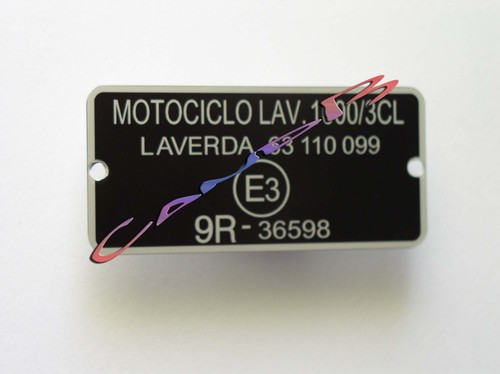 Plaque laverda 1000 3cl - plaque,