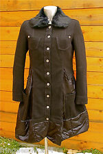 manteau col fourrure M&