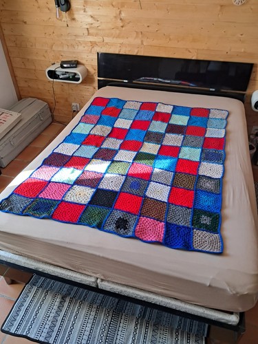 Couverture ancienne crochet - au,