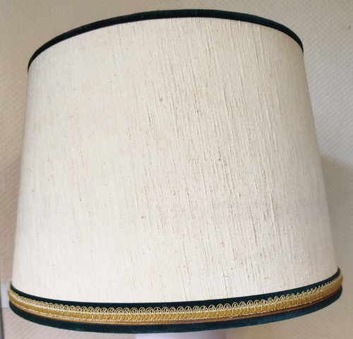 Abat jour vintage tissu - tissu, blanc
