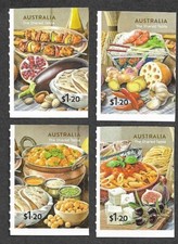 AUSTRALIA 2024 THE SHARED TABLE CUISINE FOOD MNH SET SELF ADHESIVE