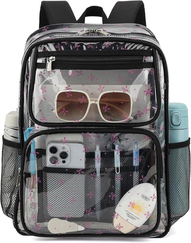 Bow clear backpack for - for, school