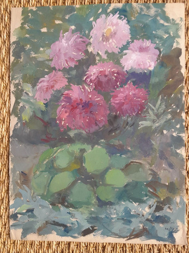 Peinture ancienne bouquet - , de