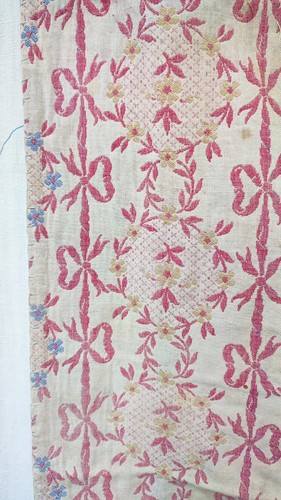Panneau tissu ancien - tissu, château