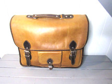 Cartable en cuir beige Paul Marius