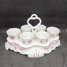 Porte-coquetiers en porcelaine  - Fin XIXe ou début XXe