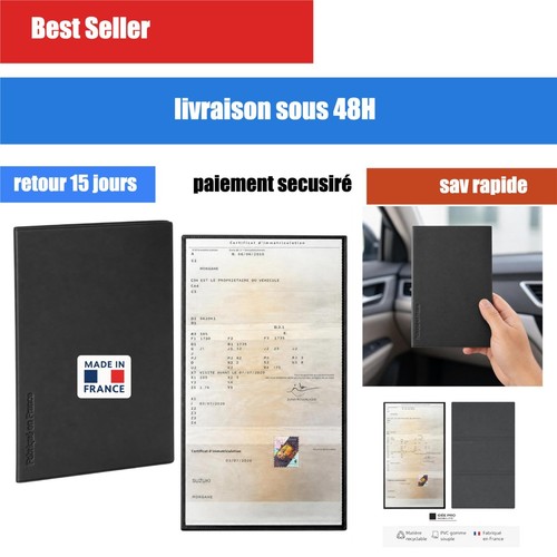 étui carte grise volets - carte,