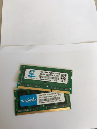 Ram 8gb ddr3l 1600mhz - ddr3l, 2rx8