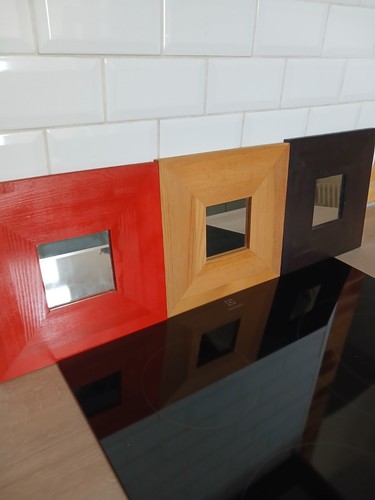 Petits cadres miroir bois - petits, en