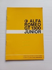 1969 Alfa Romeo GT 1300 Junior ATTACHMENT MANUAL ORIGINAL USE