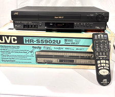 JVC HR-S5902U Super VHS Video Cassette Recorder VCR - Tested/Works With Remote
