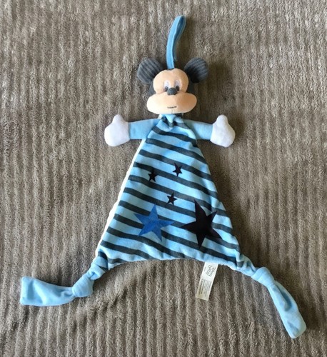 Doudou mickey noir bleu - mickey,