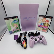 PS2 PlayStation 2 Console Sakura Pink SCPH-50000 Controller 2 Games Japanese