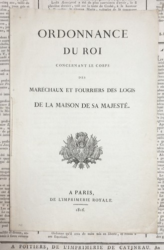 Louis xviii ordonnance maison - ordonnance,