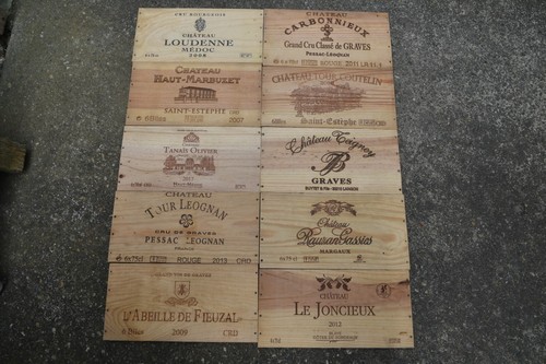 Estampe caisse vin - de, de