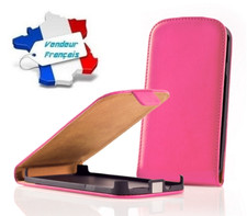 Housse Etui Coque Luxe Slim Cuir Rose Pour Huawei Ascend Y300