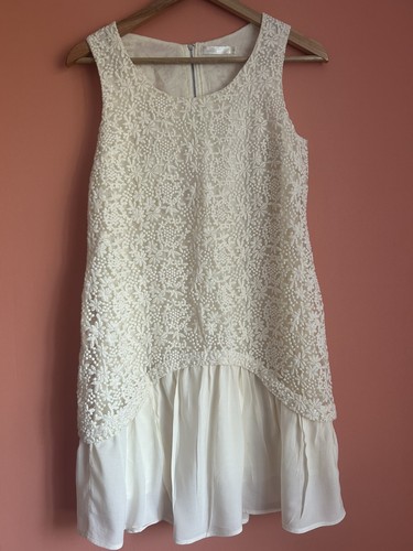 Robe courte écru dentelle - , /