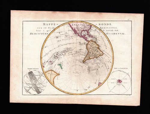Carte mappemonde 1780 rigobert - carte,