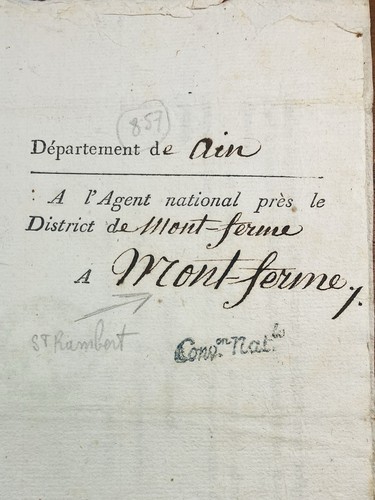 Saint rambert bugey 1794 - rambert, en