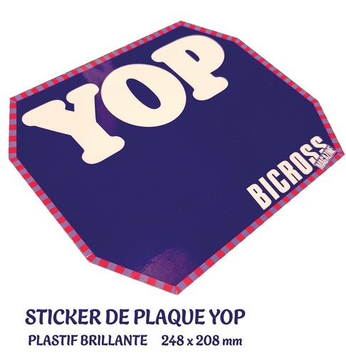 Sticker plastifié pour - , plaque