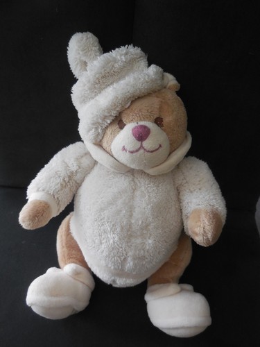 Doudou peluche ours beige - doudou,