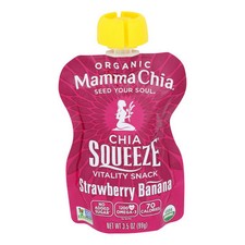 Squeeze Fraise Banane 3,5 Oz (Caisse De 16) Par Mamma Chia