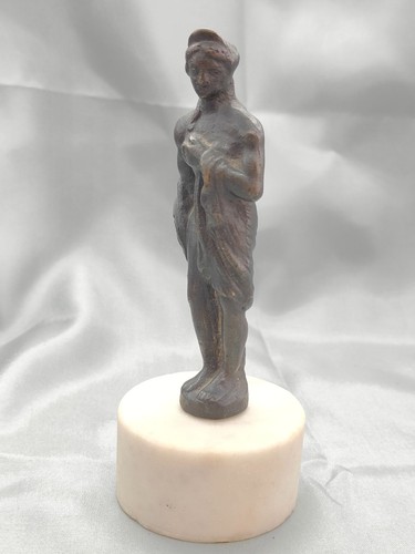Statuette bronze brun socle - bronze,