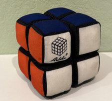 Rubik's Cube 2x2 Retro Plush Toy by Tollytots 2012 – Soft Puzzle Cube Rare VTG