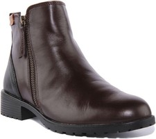 Botte Femme En Cuir Marron À