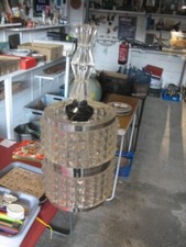 ++"520.22" SMALL VINTAGE CHANDELIER ALL CLEAR PLASTIC