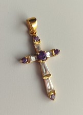 Pendentif Croix Plaqué Or et