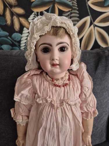 Poupée ancienne jumeau bouche - ancienne,