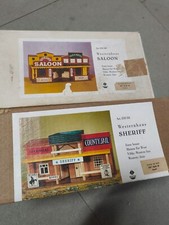 Antique Wooden Toy in Box VERO Village Western Saloon Sheriff General Stores 70'