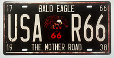 PLAQUE DE VOITURE- ROUTE 66 -BALD EAGLE  -NEUVE  DECO USA
