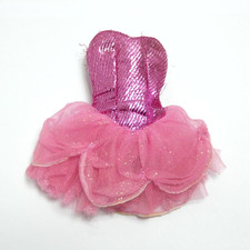 VETEMENT BARBIE MATTEL ACCESSOIRE VINTAGE BUSTIER POUPEE TENUE ROBE SOIREE ROSE