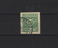 POLOGNE Oflag Camp de Woldenberg Fischer taxe n° 3y oblitéré